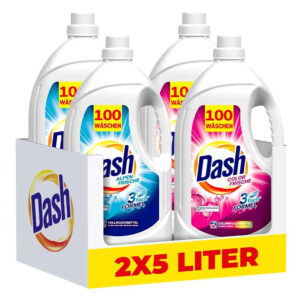 2x5L Dash Wasmiddel Alpenfris Of Color - Goed Voor 200 Wasbeurten! ...