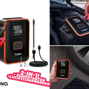 Flinq 2-In-1 Jumpstarter En Luchtcompressor - Start Je Auto Bij Vrieskou! ...